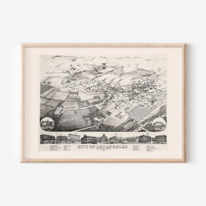 Stampa mappa VINTAGE di LOS ANGELES, arte murale antica, mappa vintage di L.A., mappa antica di Los Angeles, vecchia mappa di Los Angeles, California