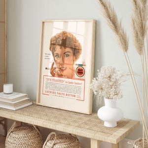 CLASSIC CIGARETTES AD, Vintage Cigarette Ad, Vintage Cigarette Ad, Retro Bar Poster, 50s Mid Century Ad image 2