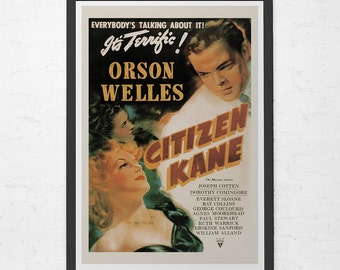 Vintage Movie Film Poster CITIZEN KANE A4,A3,A2,A1 Home Wall Art Print