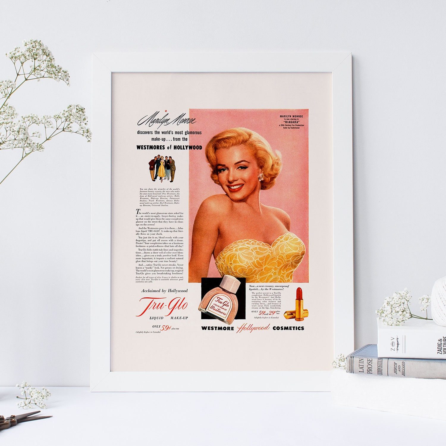 Bathroom Decor Vintage Makeup Poster Marilyn Monroe Poster Retro Print Boudoir Wall Art Nostalgic 1950s Gicle Art Collectibles Sultralineid