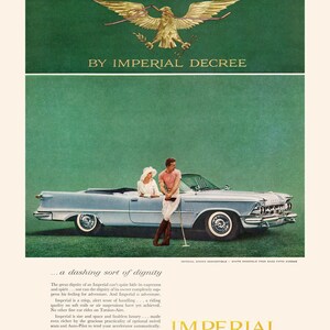 POSH CAR AD, Retro Car Poster, Green Poster, Golf Poster, Classic car Ad, Old Car Wall Art, Man Cave Wall Art, Garage Wall Art image 7