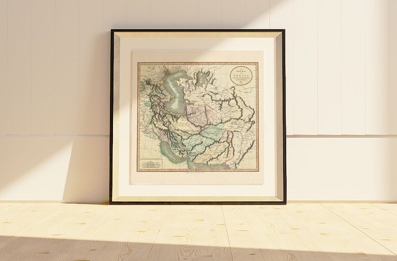 ANTIQUE MAP of PERSIA Antique Wall Art, Persian Map 1799, Iran Travel Print Map Antique Travel Art Poster Vintage Map of Persia image 3