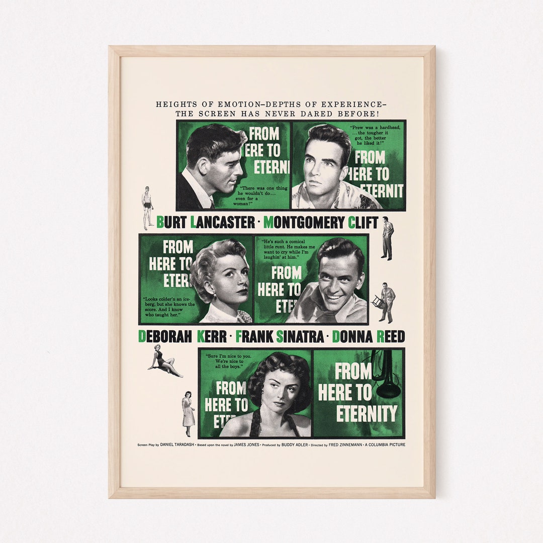 VINTAGE MOVIE POSTER, From Here to Eternity Poster, Frank Sinatra