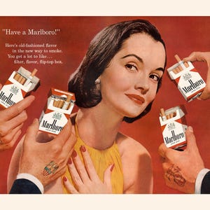 RETRO SMOKING POSTER, Fun Vintage Cigarettes Ad, Kitsch Wall Art, High Quality Reproduction, Vintage Poster, Retro Bar Wall Art image 6