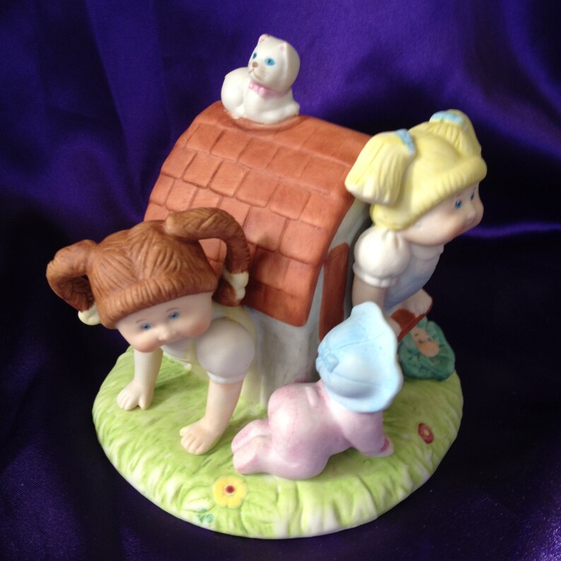 Cabbage Patch Figurine Bisque Porcelain Nursery Childrens Etsy