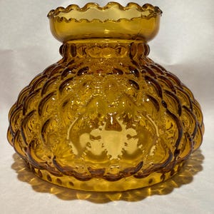Amber Diamond Quilt Glass Shade - Etsy