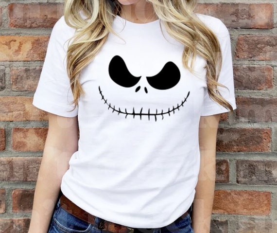 Camiseta de Halloween con cara de Jack Skellington de Halloween