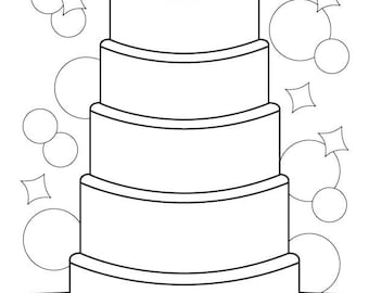 Decorate the Cake Coloring Page