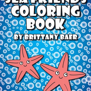 Sea Friends Coloring Book (Instant Download)