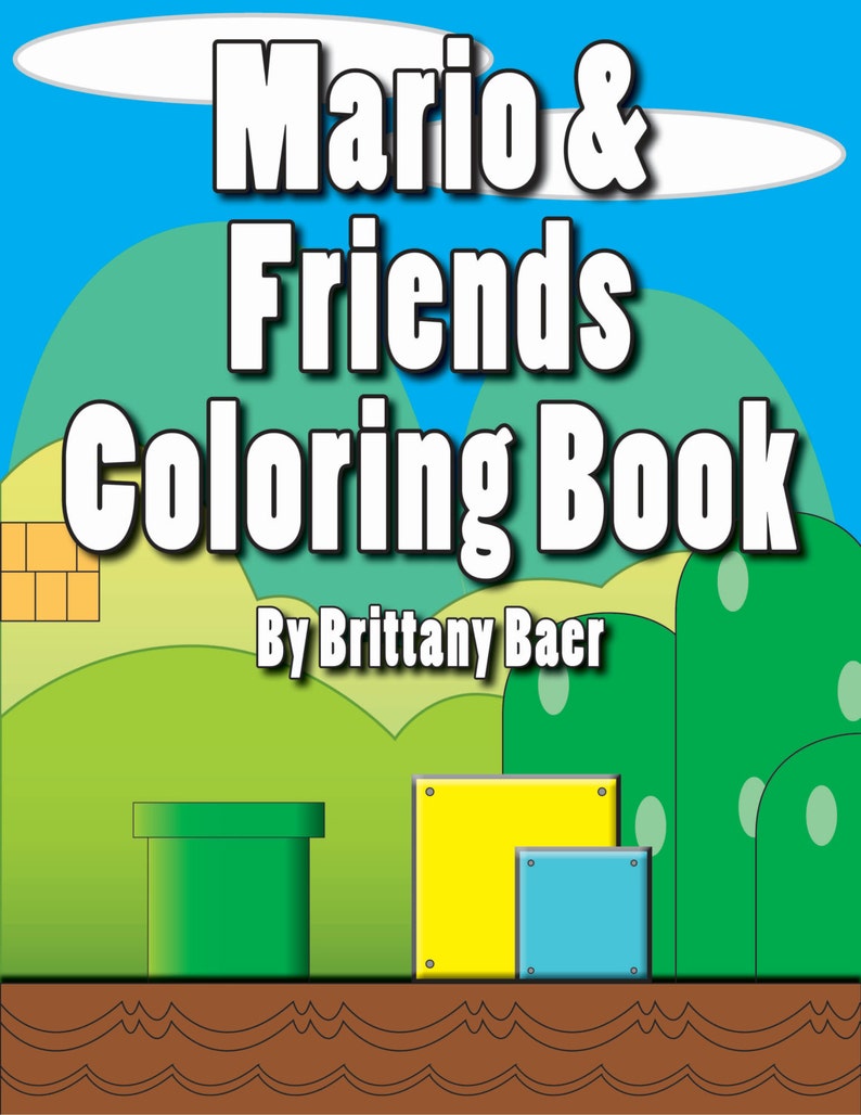 Mario & Friends Coloring Book Instant Download image 1