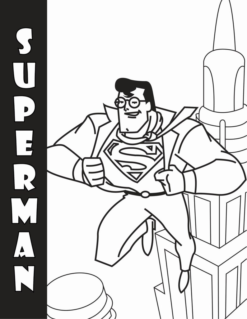 Superhero Coloring Pages Instant Download image 2