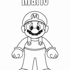 Mario & Friends Coloring Book Instant Download image 2