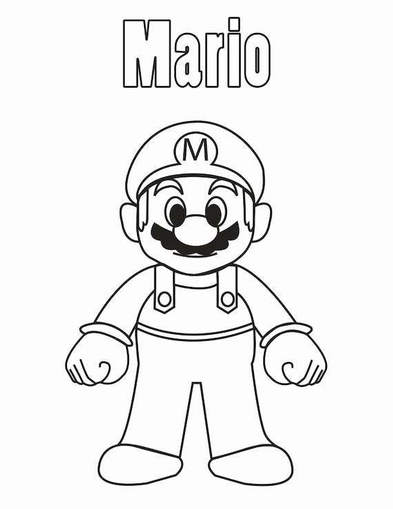 Mario & Friends Coloring Book instant Download 