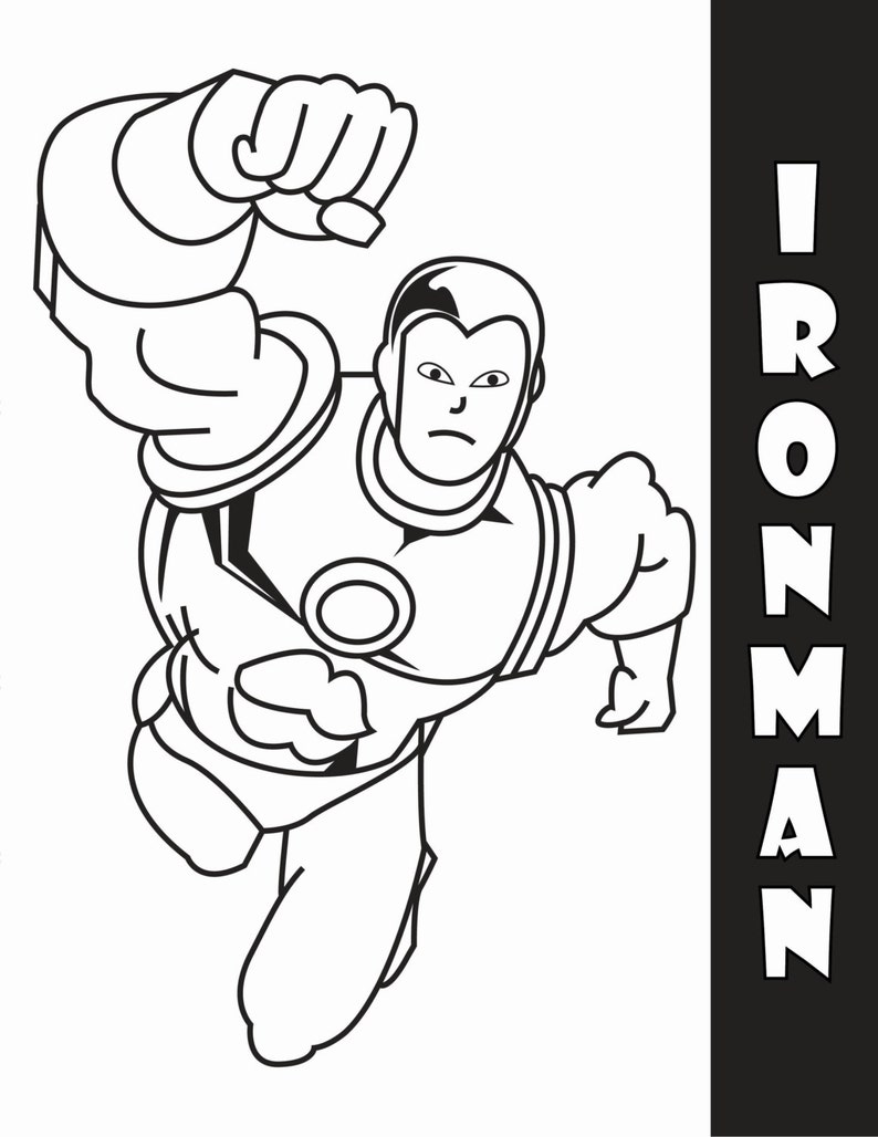 Superhero Coloring Pages Instant Download image 3