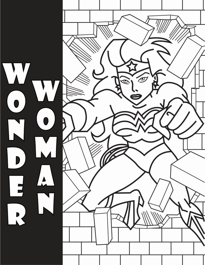 Superhero Coloring Pages Instant Download image 4