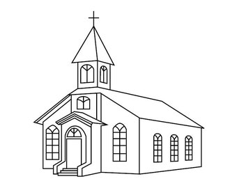 Church Coloring Page