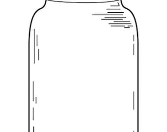 Mason Jar Coloring Page