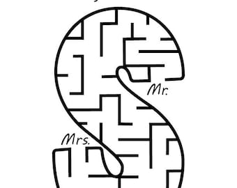 Maze for Wedding Coloring Book