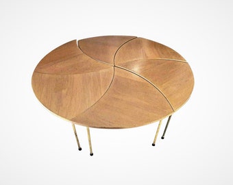 Peter Hvidt Pinwheel Coffee Table with 6 Sections John Stuart