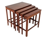 Set of 4 Nesting Tables by Peter Hvidt Orla Mølgaard for France Daverkosen