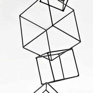 Hand Welded Metal Cubes Table Sculpture image 5