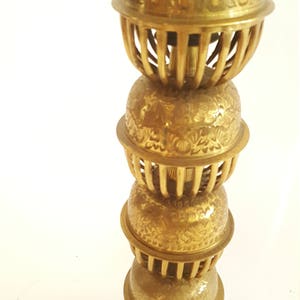 Monumental Brass Lamp Vintage afbeelding 2