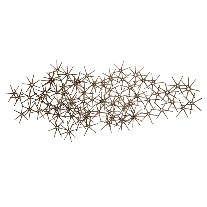 Welded Metal Nail Bronze Starburst Wall Art