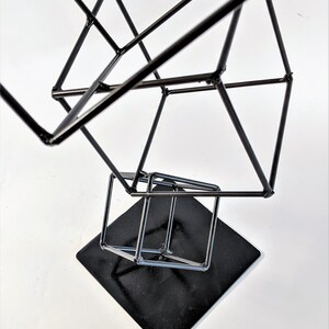 Hand Welded Metal Cubes Table Sculpture image 9