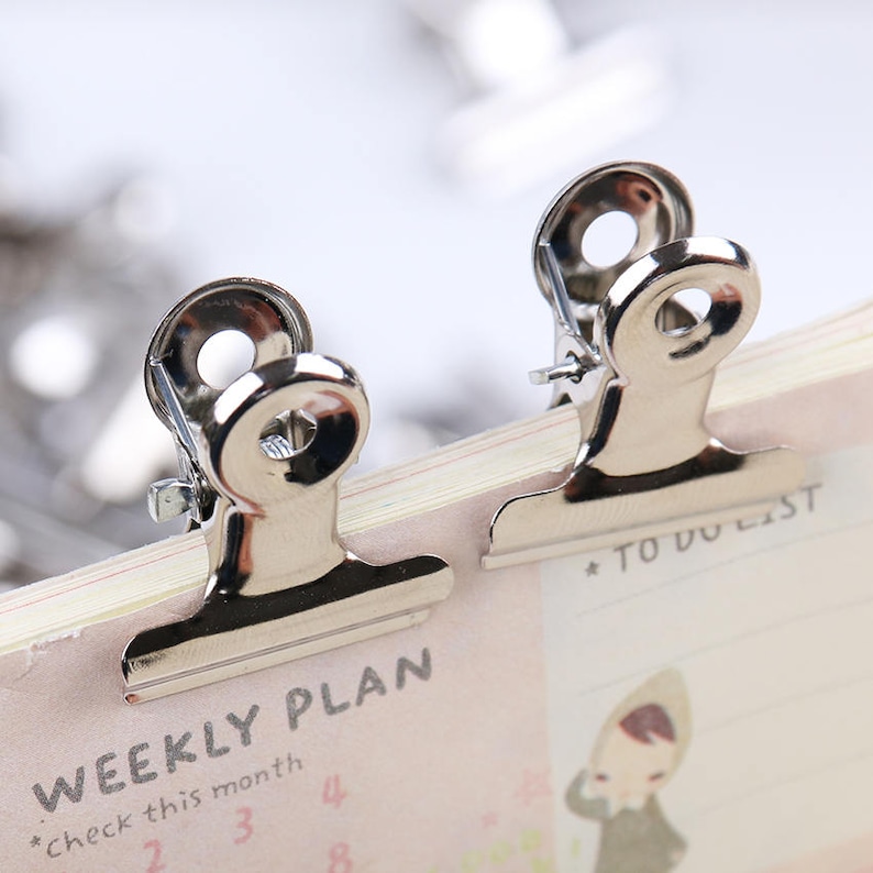 Silver Binder Clips Small or Medium Bulldog Clips Etsy