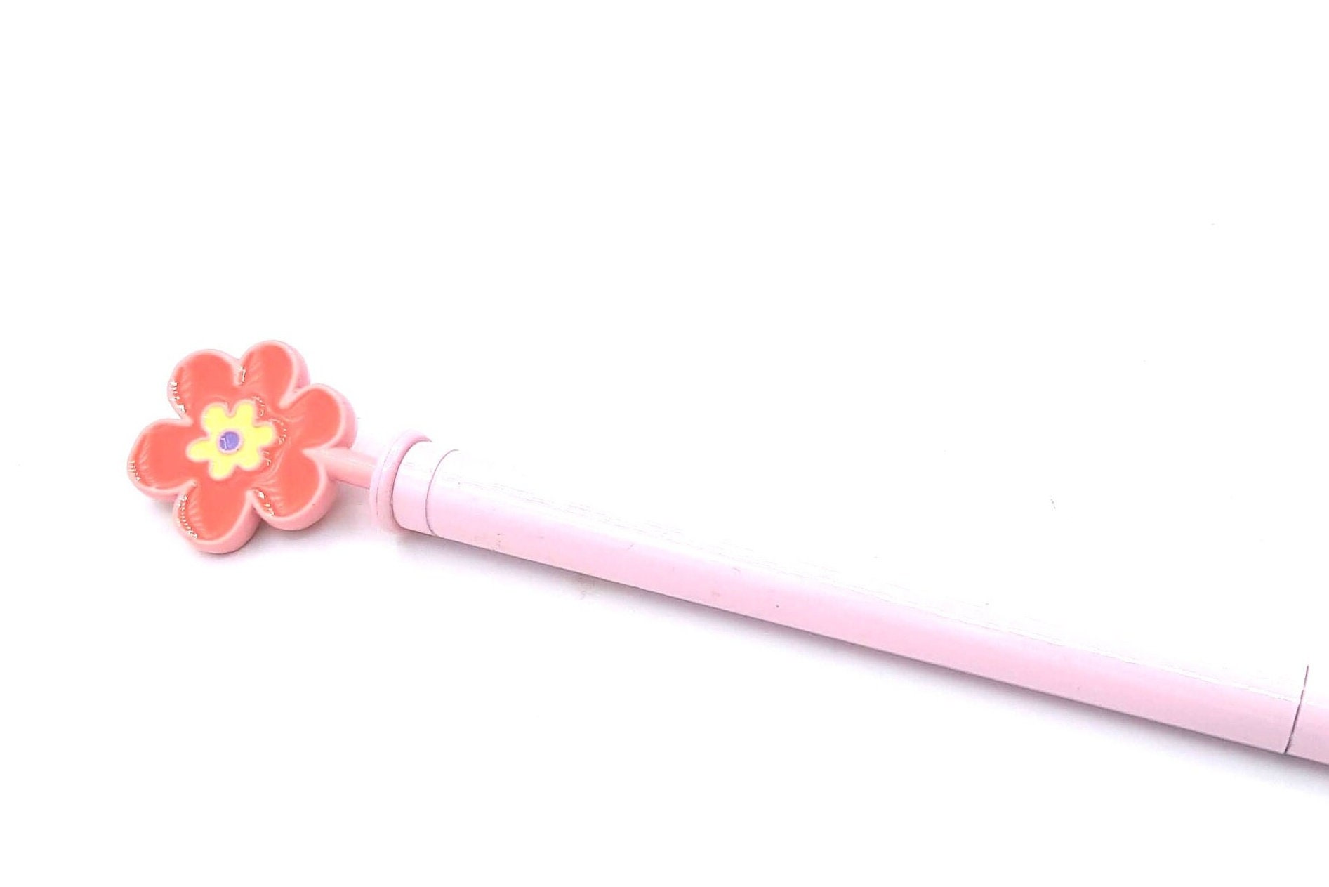 Stylo à bille avec nœud fleur rose de simulation créative, stylos