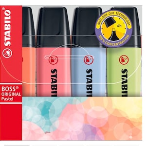 Fluo Stabilo Boss 70/4-2 Rotulador Pastel Set de 4 Colores