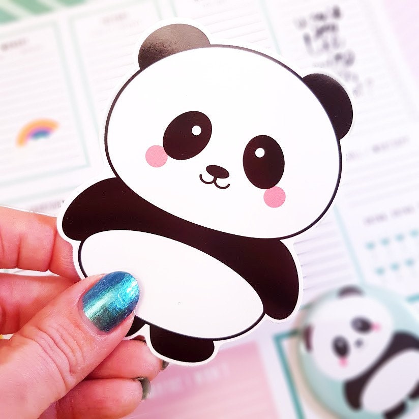 XL Kawaii Panda Vinyl Sticker Large Decal Stickers Pandas - Etsy Sweden