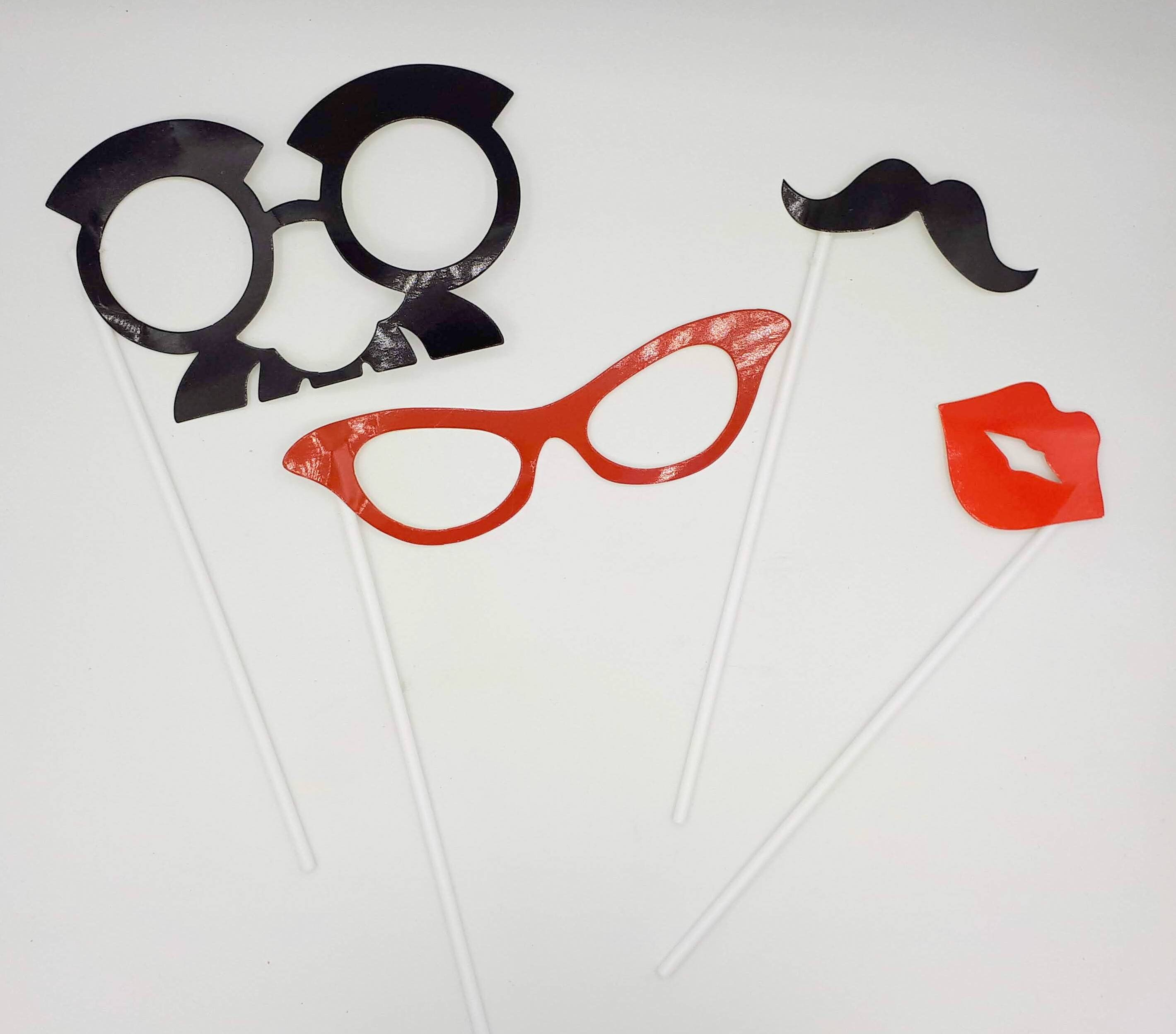 Photo Booth Props on a Stick 12 Pieces wedding Birthday Etsy UK