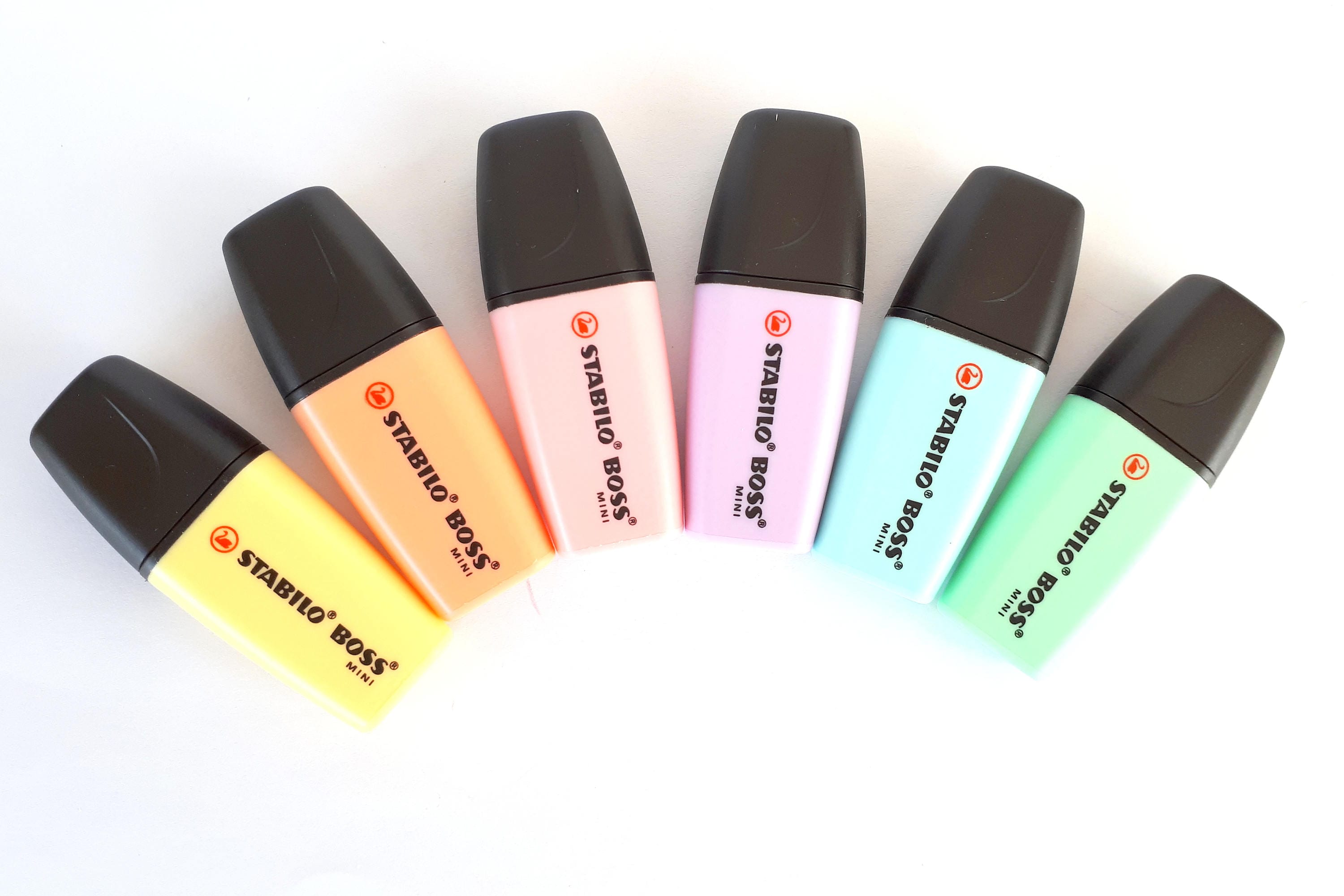 6 mini pastel Stabilo Boss Highlighters pastel pens Etsy