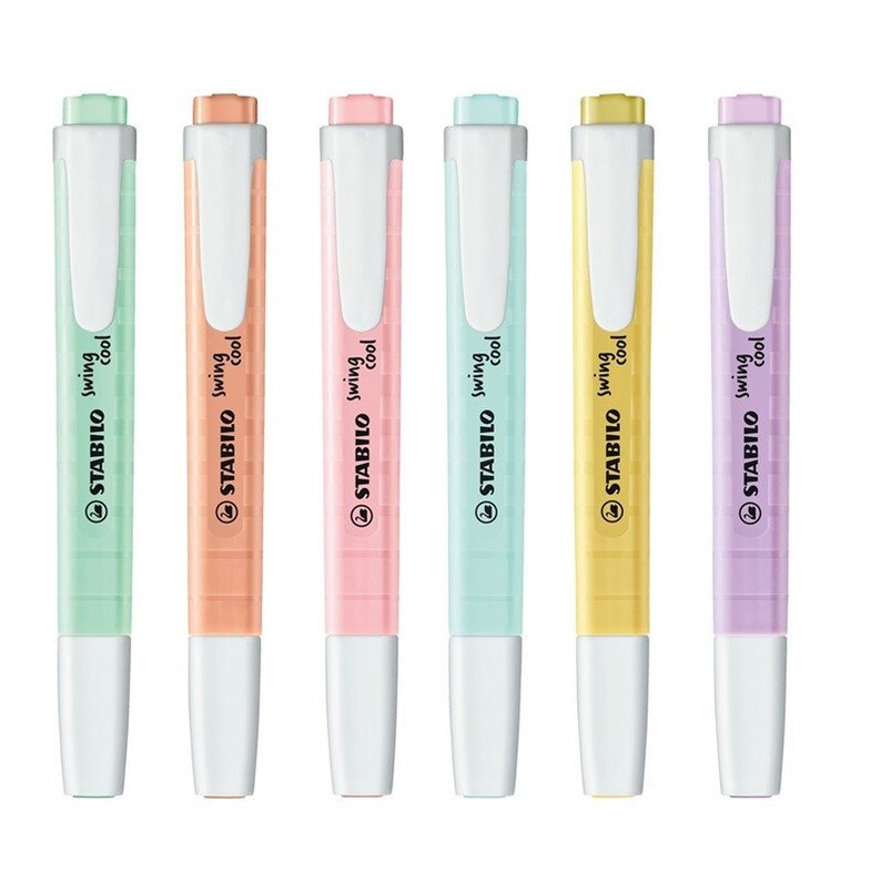 6 pastel Stabilo Boss Swing Cool Highlighters fr stylos Etsy