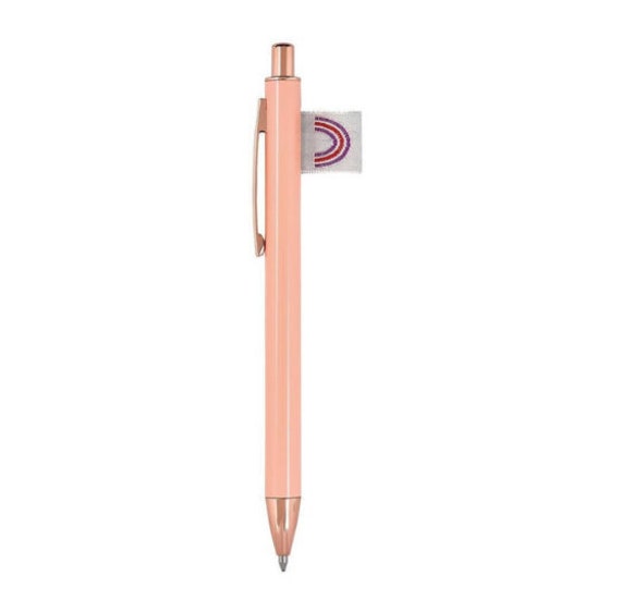 Microbe Ga op pad psychologie Sturdy Light Pink Pen With a Rainbow Label and Rose Gold - Etsy