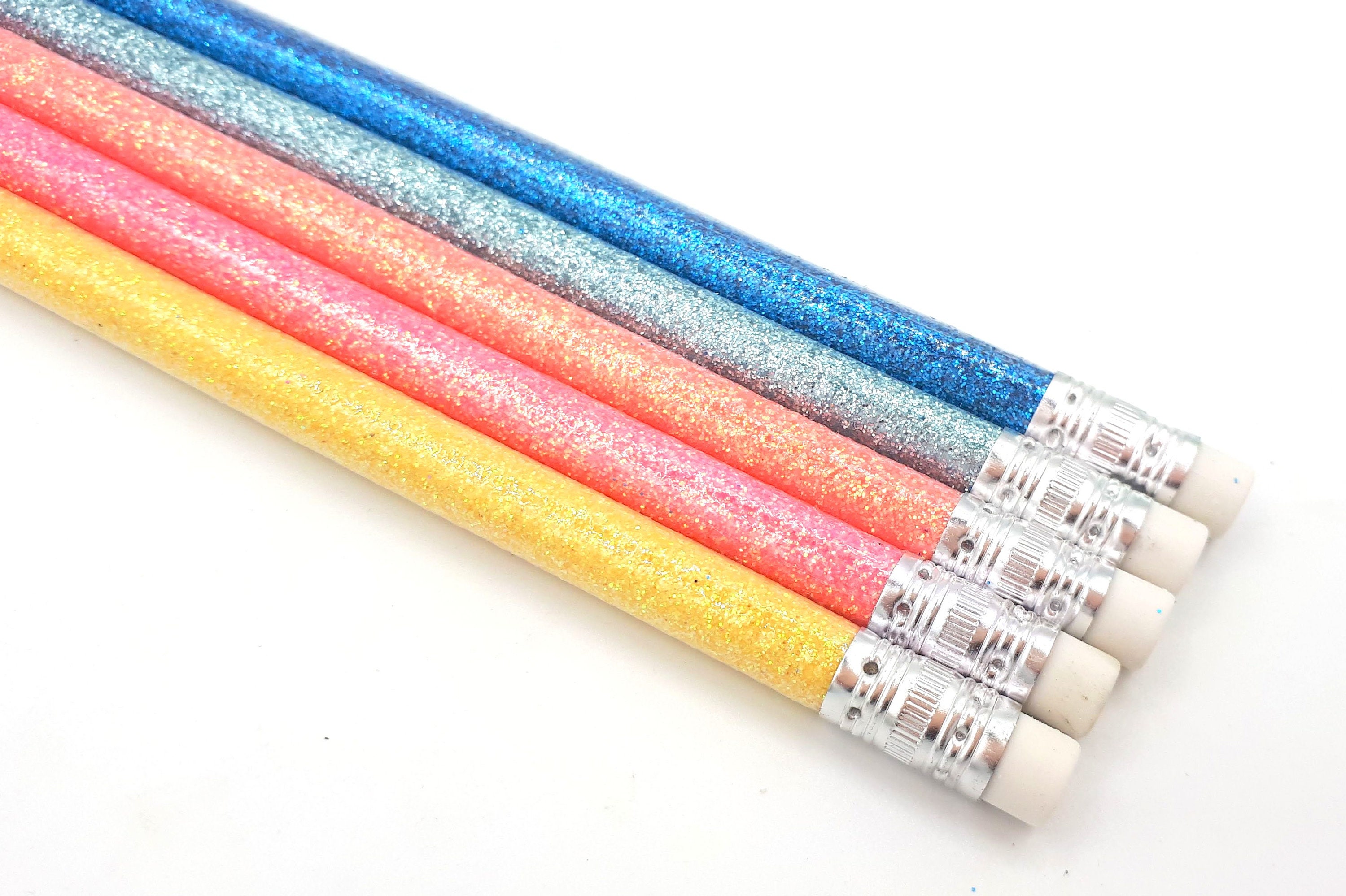 10 Candy Color Glitter Pencils Rainbow Pencils Sugar Coated Glitters Pencil  Set 