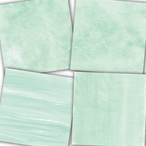 Mint Digital Paper: Mint Textures mint green, textured digital paper, textured backgrounds, watercolor, bokeh, linen image 2