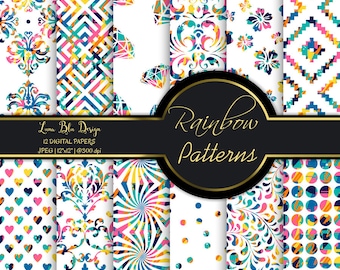 Rainbow Paper Pack | Etsy