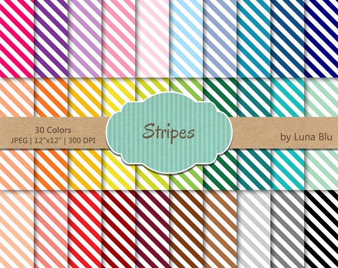 Commercial use Digital Papers Textures & Clip Art by Lunabludesign