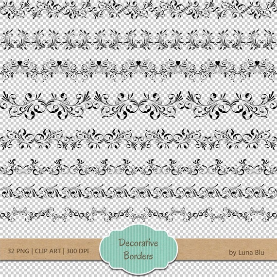 Decorative Borders damask Borders flourish Etsy