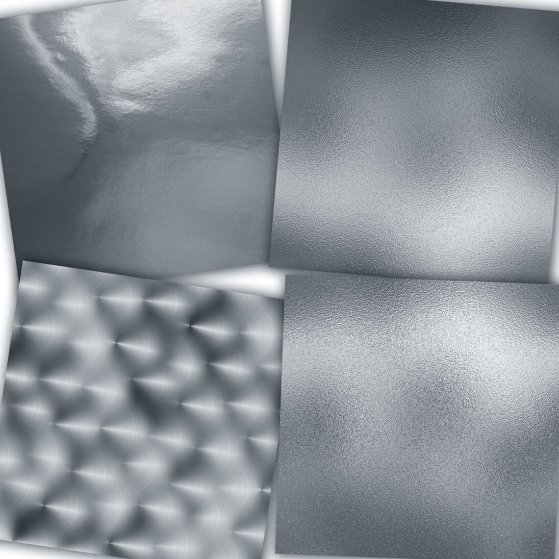 Silver Foil Digital Paper: Metallic Textures (JPG, 12x12, 300dpi) - Etsy