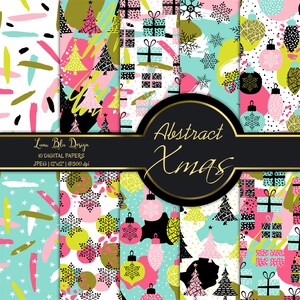 Weihnachten digitale Papier, moderne Weihnachten Muster, bunte Weihnachten Scrapbook Papier, trendige Weihnachten Hintergründe, abstrakte Weihnachten