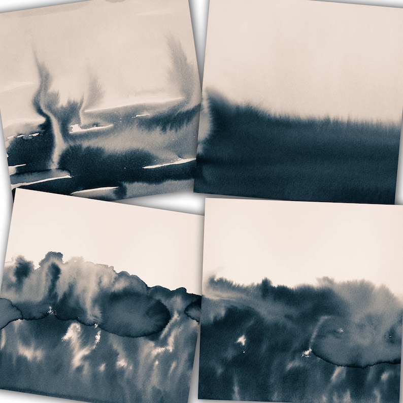 indigo watercolor paper