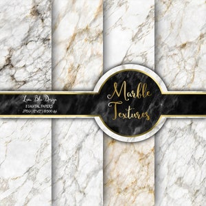 Marble Digital Paper: Marble Textures marble backgrounds, marble scrapbook paper, white marble digital paper, white marble for invitations image 1