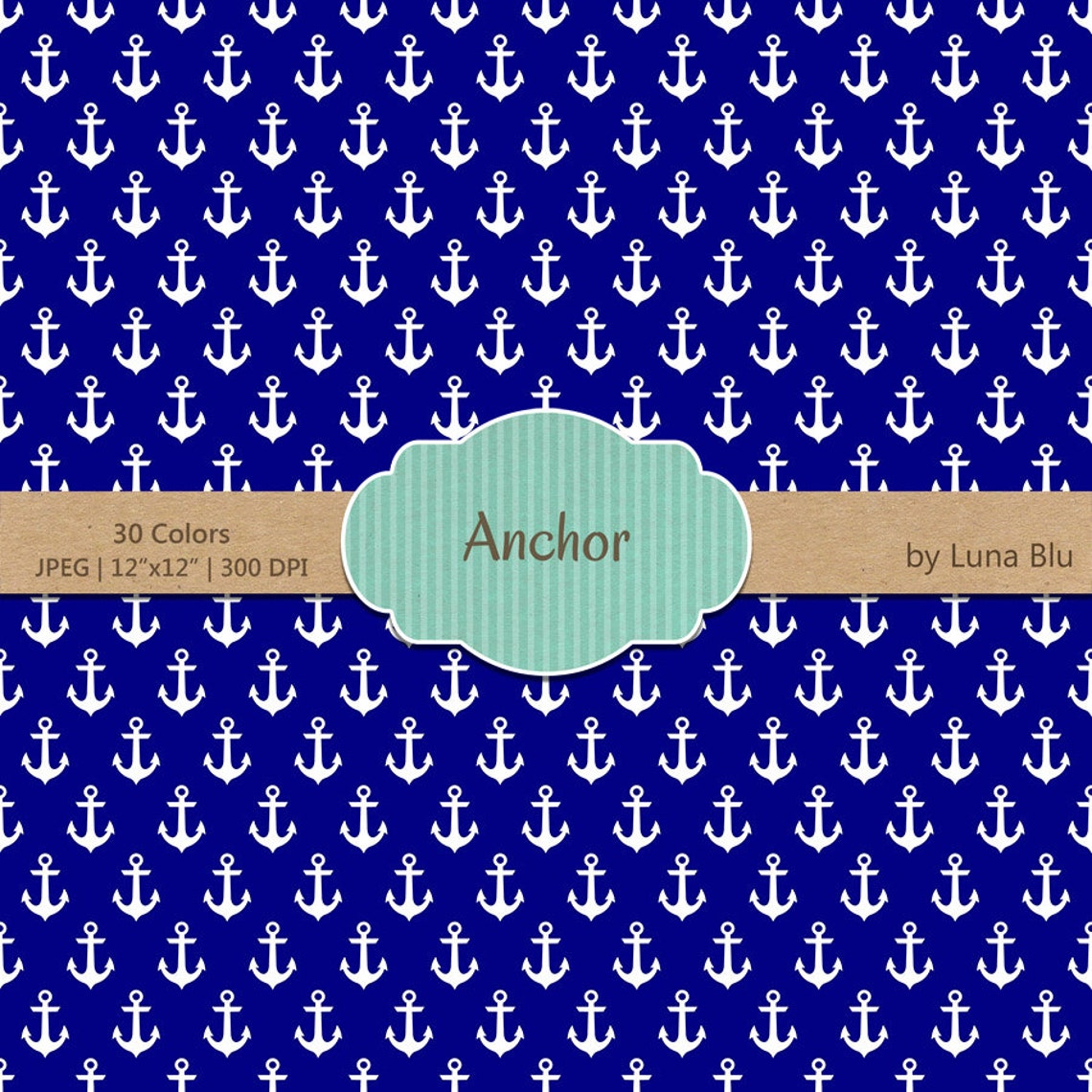 Anchor Digital Paper Pack: rainbow Anchors Digital - Etsy