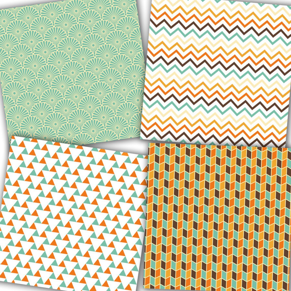 Geometric Digital Paper Geometric scrapbook Etsy