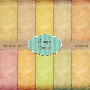 Grunge Digital Paper Pack: "Grunge Backgrounds" with canvas textures, grunge textures, old papers, instant download