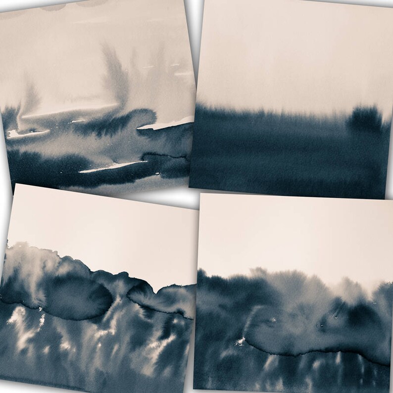 indigo watercolor sketchbook