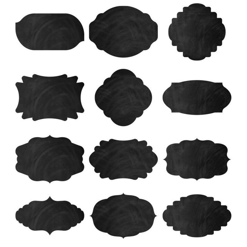 Digital Chalkboard Frames Chalkboard Labels 24 Etsy